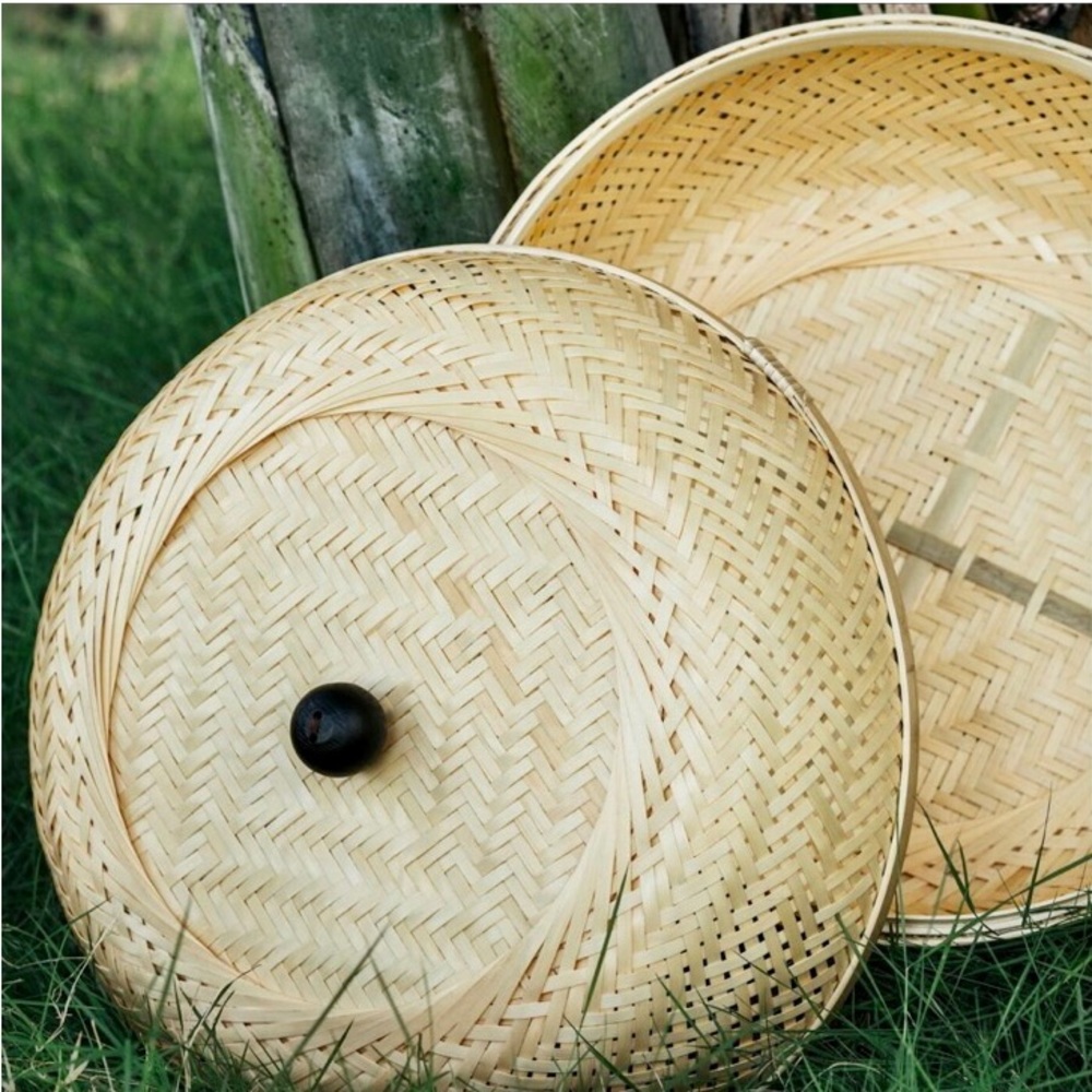 COPY - round bamboo basket with lid. - Picture 4 of 4